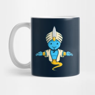Ghost Genie Mascot Illustration Mug